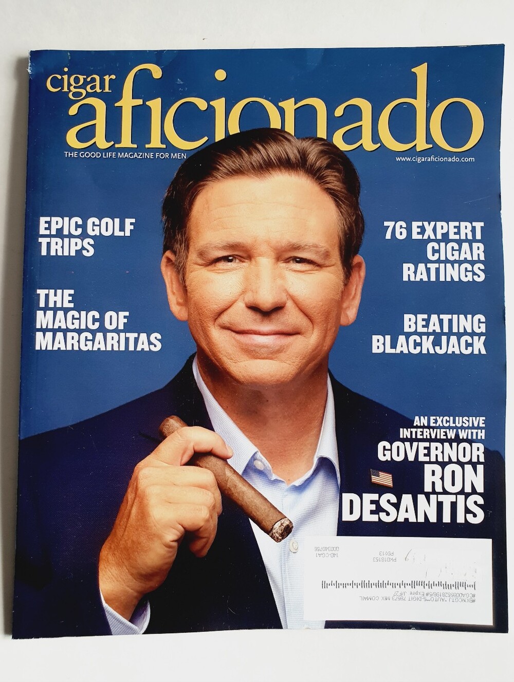 Cigar Aficionado Magazine May/June, 2026 - Governor Ron Desantis
